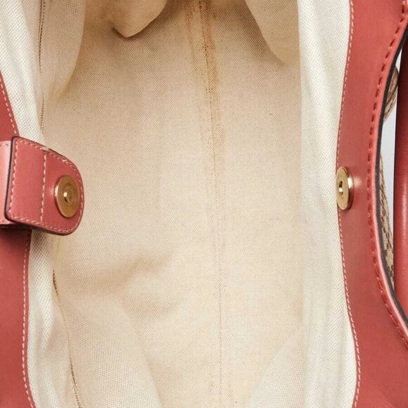 Gucci Beige/Pink Diamante Canvas Medium Sukey Bag - Picture 9 of 11